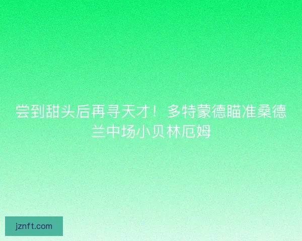 尝到甜头后再寻天才！多特蒙德瞄准桑德兰中场小贝林厄姆